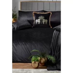 Image of Laurence Llewelyn Bowen Montrose Velvet Black Duvet Set