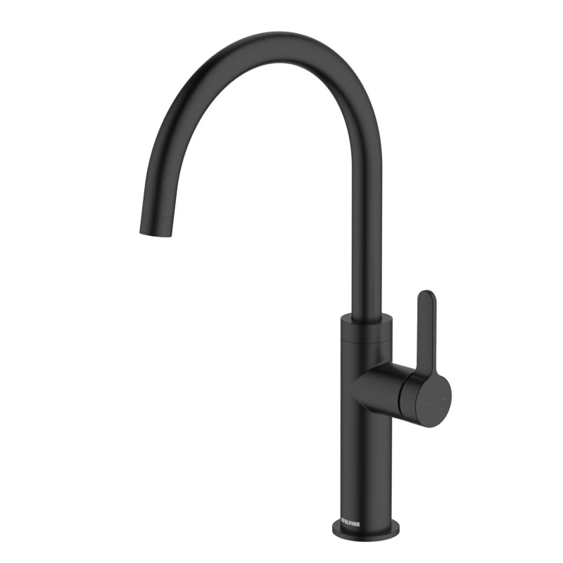 Image of McAlpine McAlpine Torridon Side Single Lever Kitchen Mixer Tap - Matte Black Black