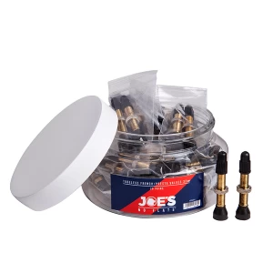 Image of Joe's No Flats 2 Tubeless French Valves Black 48mm