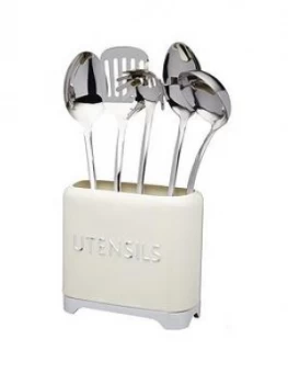 Image of Lovello Utensil Storage Tin In Vanilla Cream