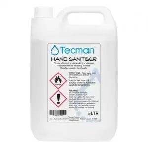 Image of Tecman Hand Sanitiser 5 Litre Pack 10 09ALC5 69133TC