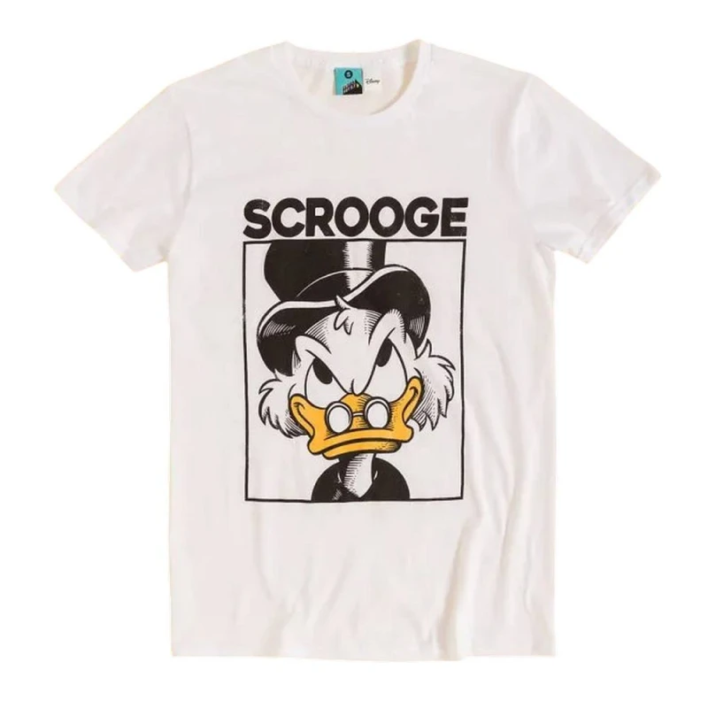 Image of Disney Mens Scrooge McDuck T-Shirt in White Size: Small White Male S