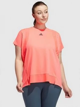 Image of Adidas Heat Ready Training T-Shirt (Curve) - Pink
