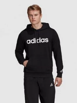 Image of adidas Linear Logo Hoodie - Black Size M Men
