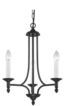 Image of Canterbury 3 Light Black Ceiling