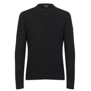 Image of Paul And Shark Cable Knit Sweater - Black
