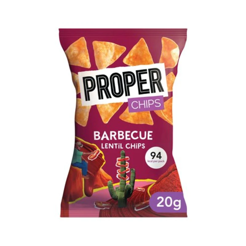 Image of Properchips Impulse BBQ Lentil Chips 20g (24 Pack)