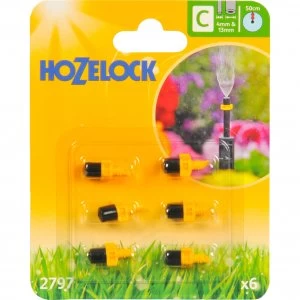 Image of Hozelock CLASSIC MICRO Microjet Mister 5/32" (4mm) & 1/2" (12.5mm) Pack of 6