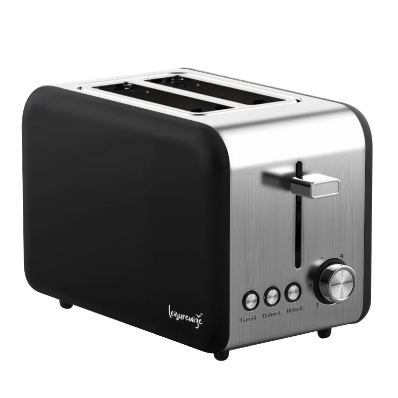 Image of Streetwize Sleek Toaster - Black Black/Silver unisex One Size