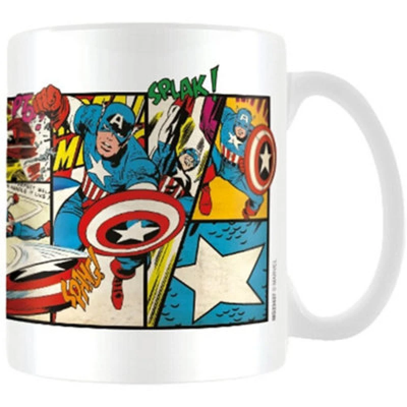 Image of Marvel Panel Captain America Mug White unisex
