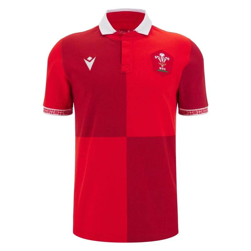 Image of Macron Wales Rugby Home Shirt 2025 Adults Replica Shirts Small Red 37243208350