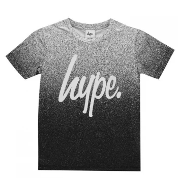 Image of Hype Speckle Fade Kids T-Shirt - Black/White