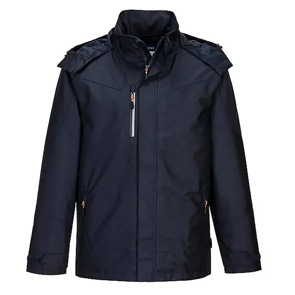 Image of Portwest Outcoach Mens Waterproof Jacket S555DNRXL Colour: Dark Navy
