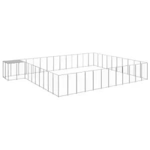 Image of Vidaxl Dog Kennel Silver 37.51 M Steel