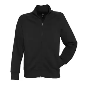 Image of SOLS Mens Sundae Full Zip Sweat Jacket (XL) (Black)