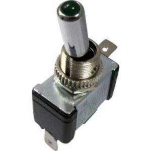 Image of SCI Car toggle switch R13 404 SQ GREEN 12 Vdc 20 A 1 x OffOn latch