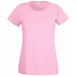 Image of Fruit Of The Loom Ladies/Womens Lady-Fit Valueweight Short Sleeve T-Shirt (Pack Of 5) (XS) (Light Pink)