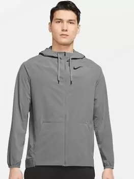 Image of Nike Train Pro Dri-FIT Flex Vent Max Hooded Jacket - Grey, Size S, Men