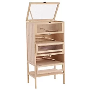 Image of PawHut Hamster Cage Natural 400 mm x 600 mm x 1200 mm