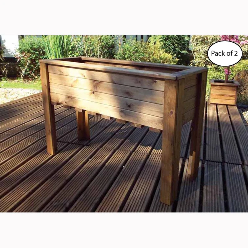 Image of Charles Taylor Multi Pack of 2 - Large Wiltshire (Raised) Trough - Redwood in Light Brown Light Brown Unisex