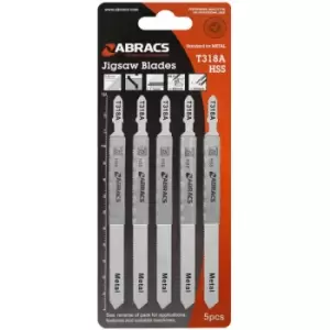 Image of Jigsaw Blade Metal T318A (5 Pack) - Abracs