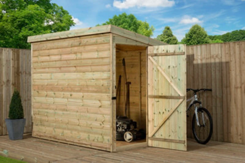 Image of Empire Sheds Empire 2000 Pent 6X5 Pressure Treated Tongue And Groove Wooden Garden Shed Door Right Side Panel (6' X 5' / 6ft X 5ft) (6X5)
