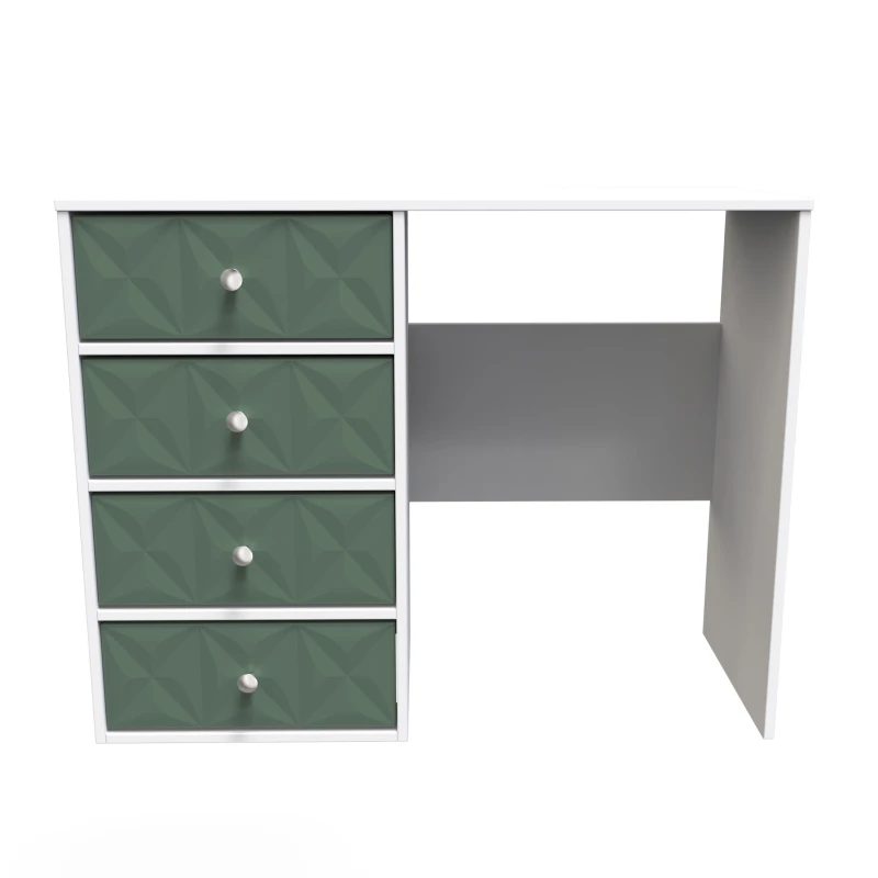 Image of Toledo 4 Drawer Vanity In Labrador Green & White (Ready Assembled)