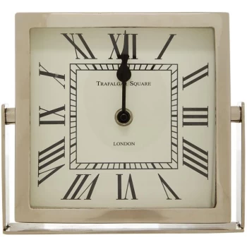 Image of Hotel Collection Square Frame Clock - Silver