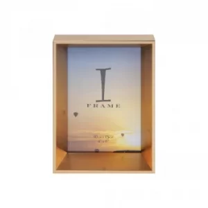Image of Gold Angled Box Photo Frame