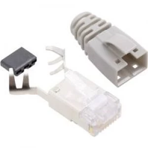 Image of BEL Stewart Connectors SS39GRE SS39GRE RJ45 Connector CAT 6 8P8C RJ45 Plug straight Grey