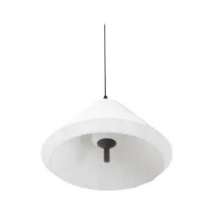 Image of Saigon Grey, Matt White Pendant Lamp T70 Cone Cap IP65