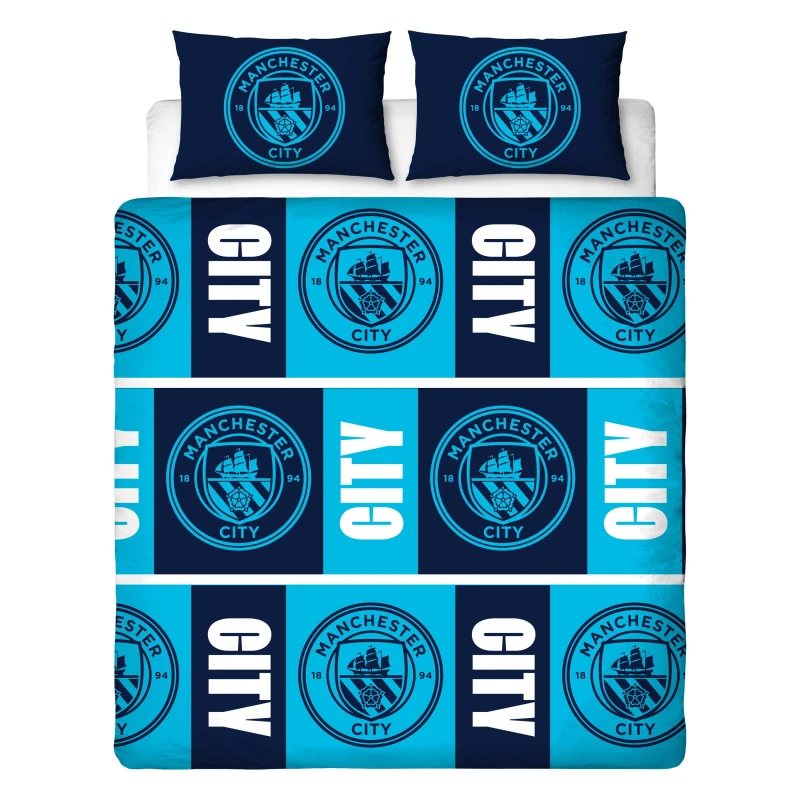 Image of MAN CITY Manchester City Fc Flashy Double Duvet Cover