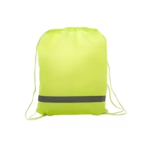 Image of United Bag Store Reflective Drawstring Bag (One Size) (Yellow)