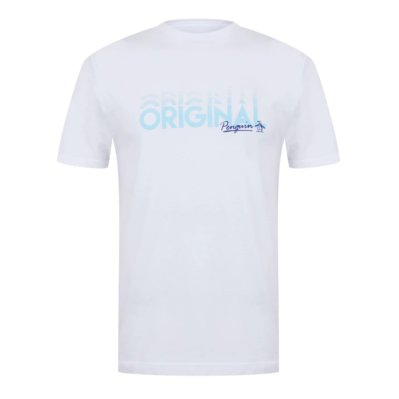 Image of Original Penguin Logo T-Shirt Mens - White White S