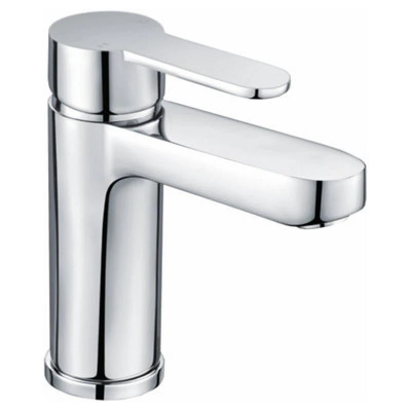 Image of RAK Ceramics Rak Morning Polished Chrome Basin Mixer Tap - Modern Single Lever, Solid Brass, Wras Approved