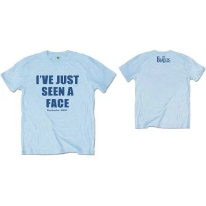 Image of The Beatles - I've Just Seen A Face Unisex Medium T-Shirt - Blue