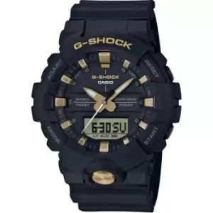 Image of Mens Casio 'G-Shock Combi' Black Stainless Steel and Resin Quartz Chronograph Watch