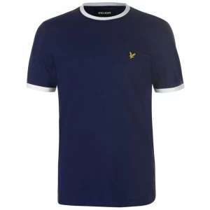 Image of Lyle and Scott Ringer T Shirt - Nvy/Wht Z661