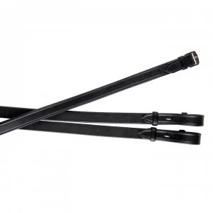 Image of Collegiate Plain Leather Reins - Black