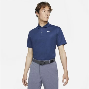 Image of Nike Dri-FIT Victory Mens Printed Golf Polo - Navy/White