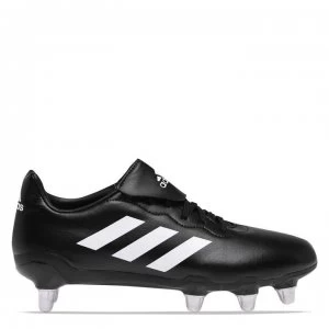 Image of Adidas Rumble Rugby Boots Soft Ground - Black/White