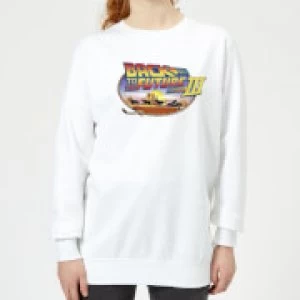 Image of Back To The Future Lasso Womens Sweatshirt - White