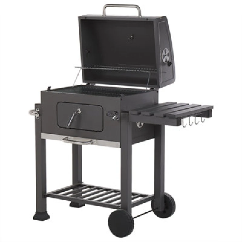 Image of Beliani Charcoal Bbq Grill Pavlof Metal Black