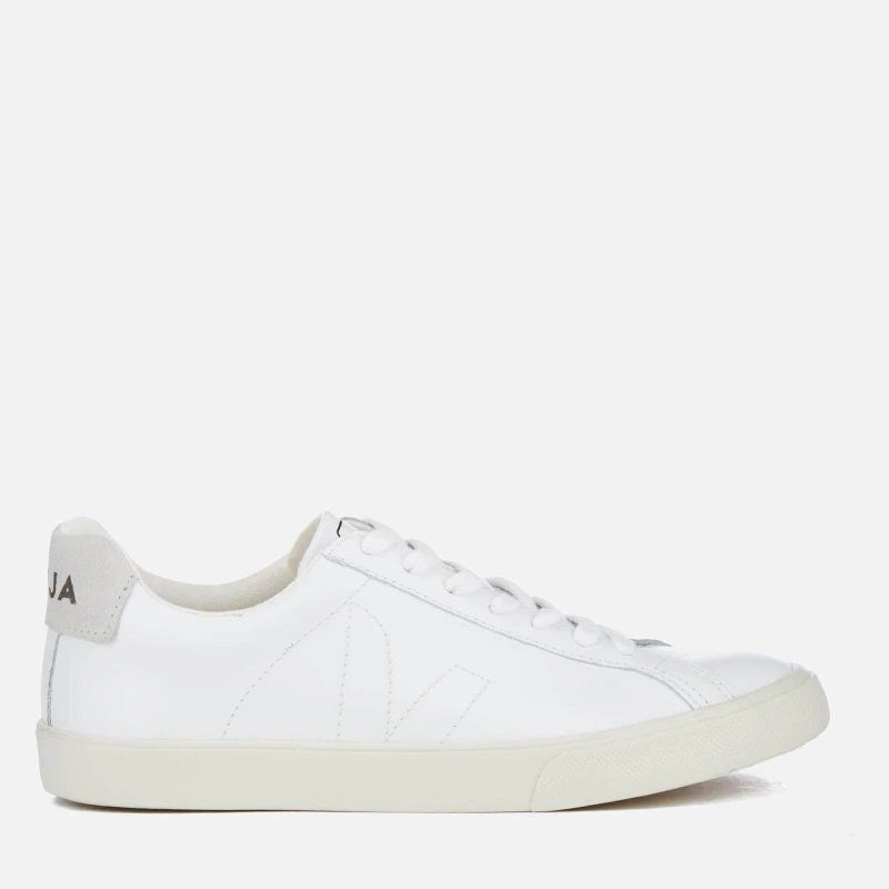 Image of Veja Womens Esplar Leather Court Trainers White female 7 (40.5)