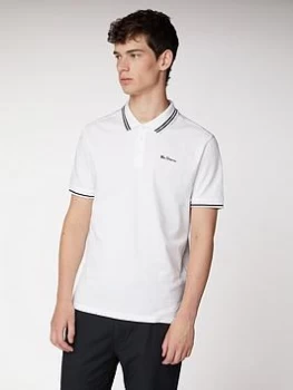 Image of Ben Sherman Classic Tipped Polo-SNOW White, Size S, Men