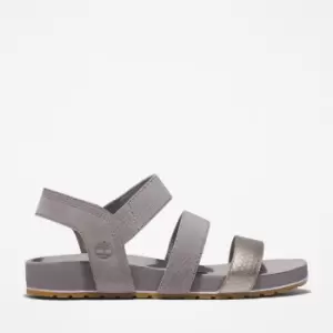 Image of Timberland Malibu Waves Ankle-strap Sandal For Her In Grey Medium Grey, Size 3.5