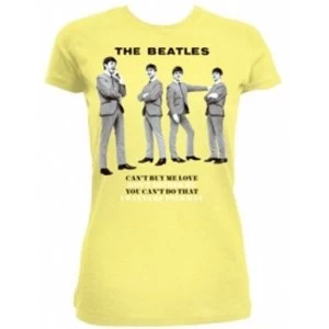 Image of The Beatles You Cant Do That Yellow Ladies TS: Large