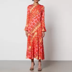 Image of Never Fully Dressed Cassidy Eliza Printed Crepe de Chine Dress - UK 8