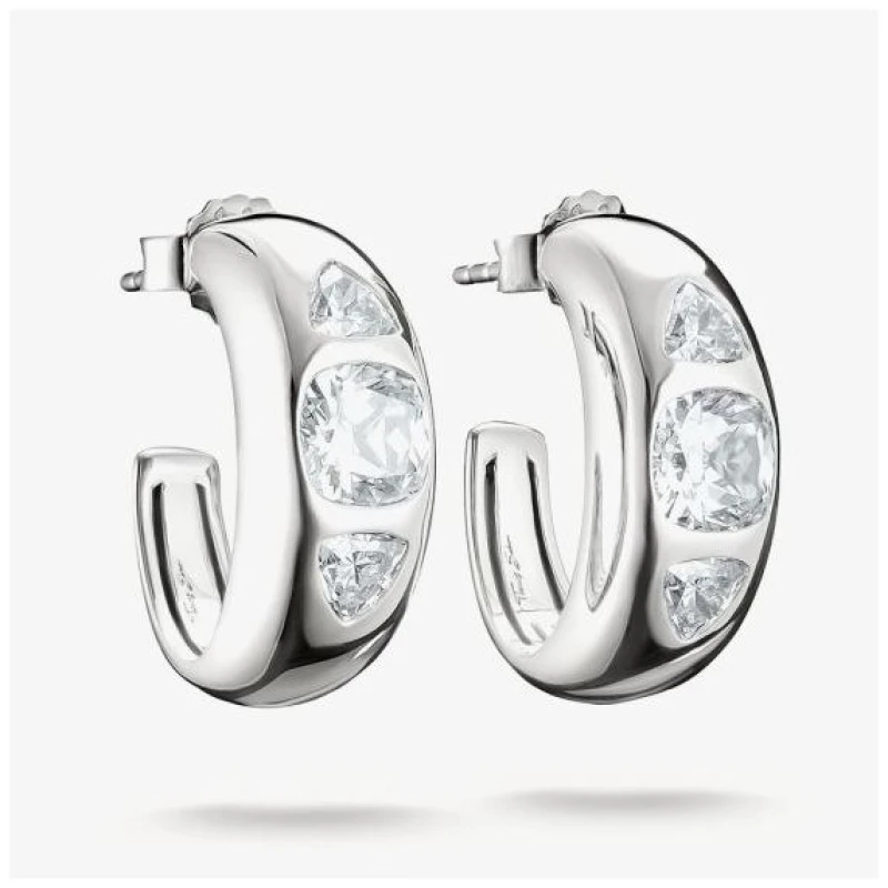 Image of Thomas Sabo CR759-051-14 Silver Hoop Earrings With Zirconia Jewellery