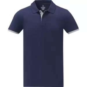 Image of Elevate Mens Morgan Short-Sleeved Polo Shirt (S) (Navy)